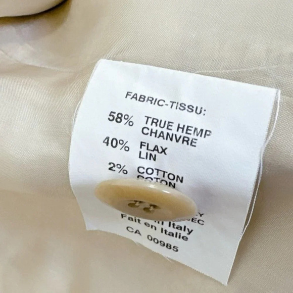 Holt Renfrew True Hemp Heathered Button Slim Fit  Blazer - Picture 12 of 16